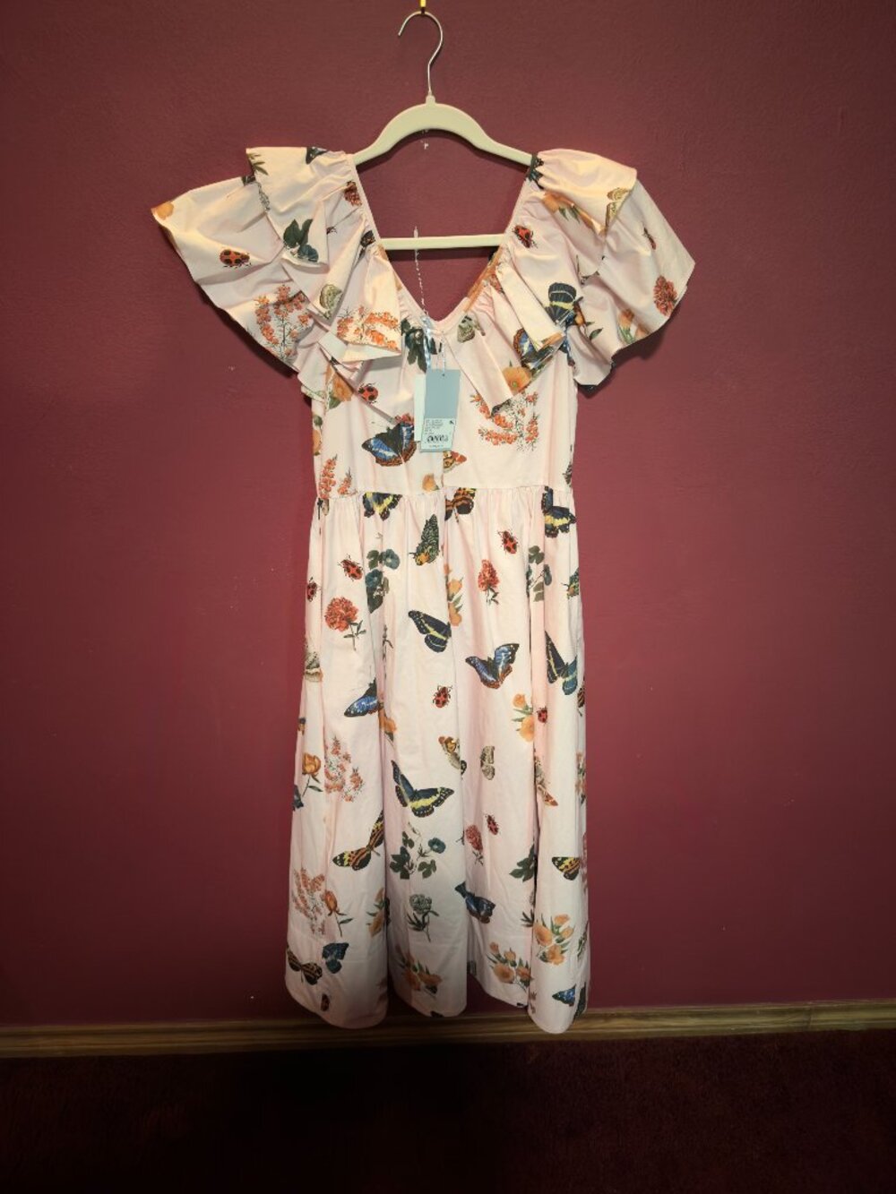 NWT Antonio Melani Butterfly Maxi Dress Sz 10